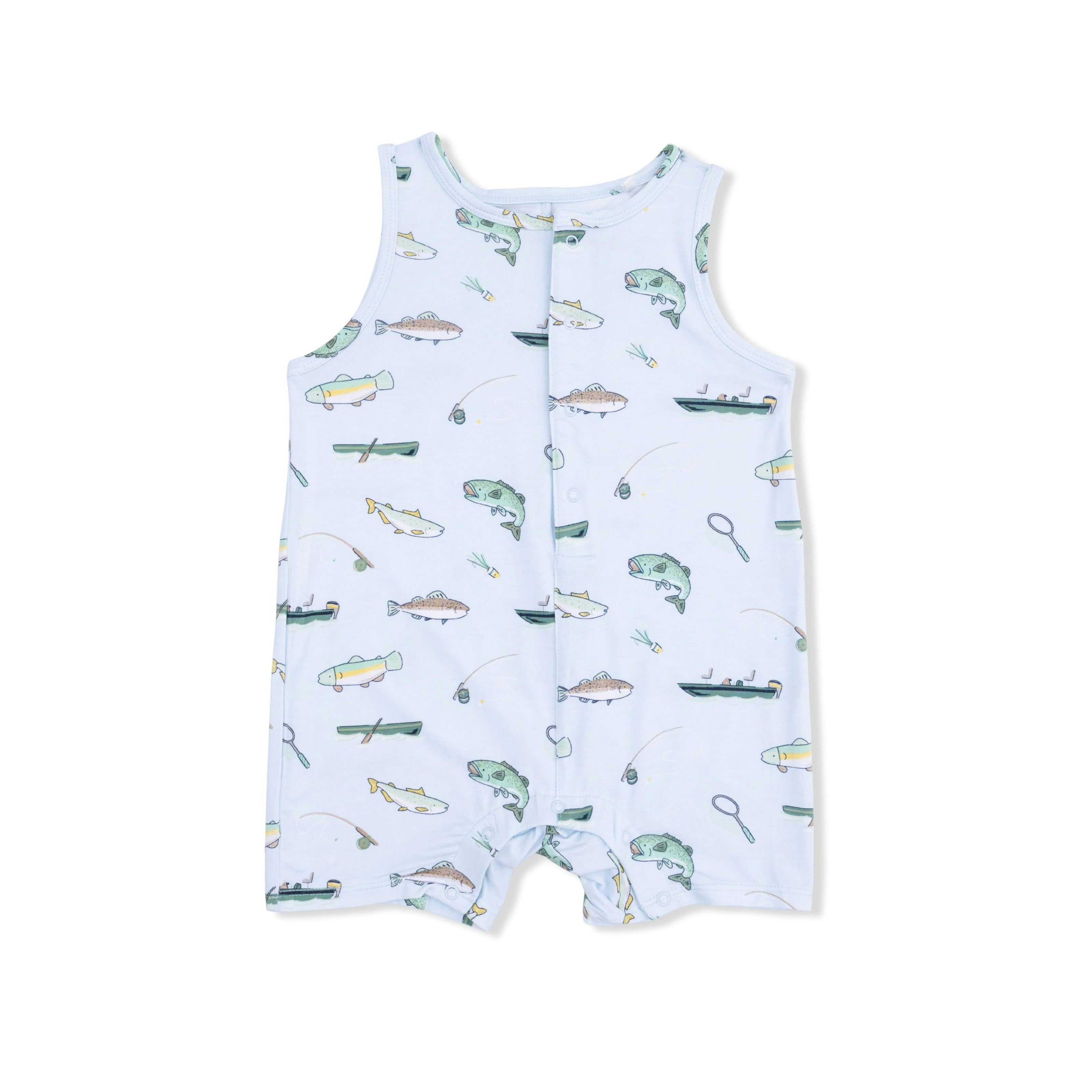 Fishing - Sleeveless Shortie Romper