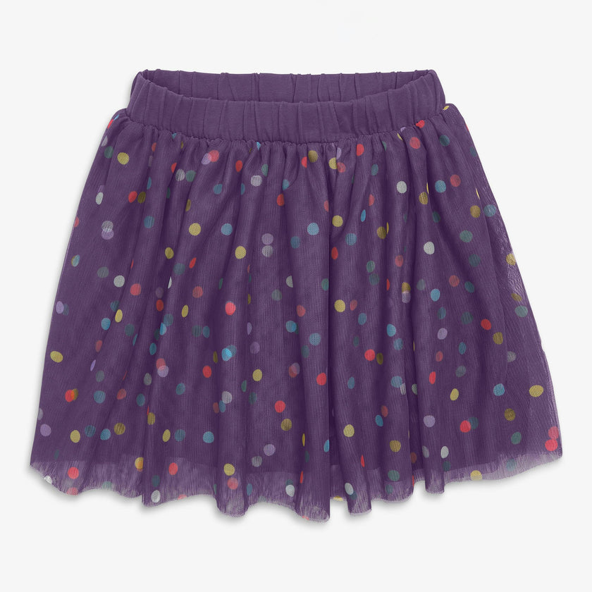Kids tutu skirt in rainbow dots