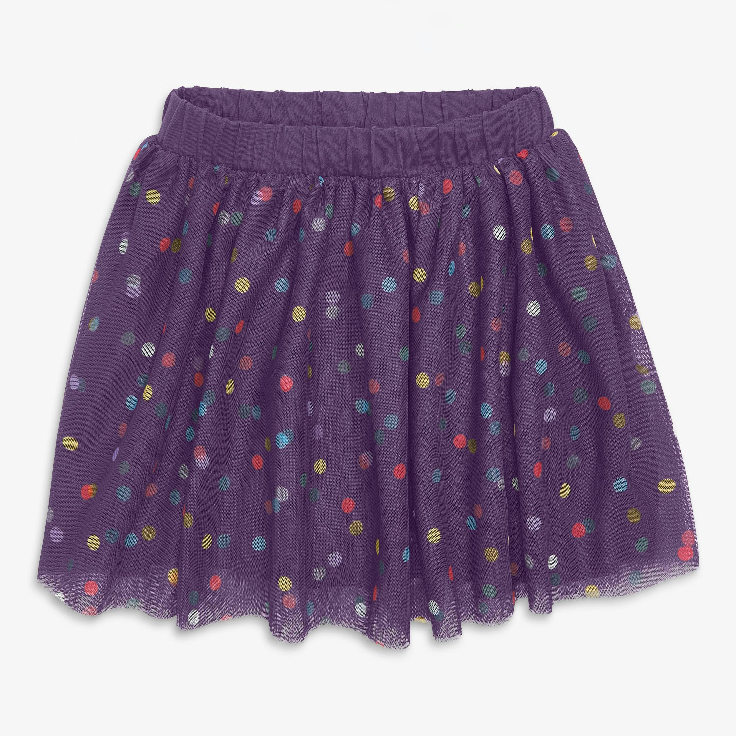 Kids tutu skirt in rainbow dots