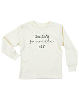 Santa's Favorite Elf Organic Kids T-Shirt Long Sleeve