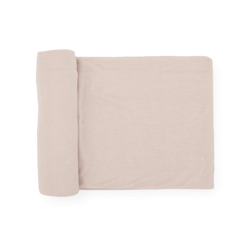Stretch Knit Swaddle Blanket - Soft Blush