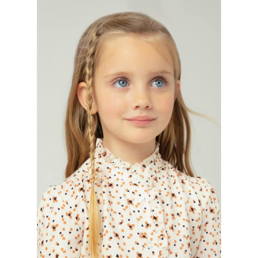 Girl Ruffle Print Blouse