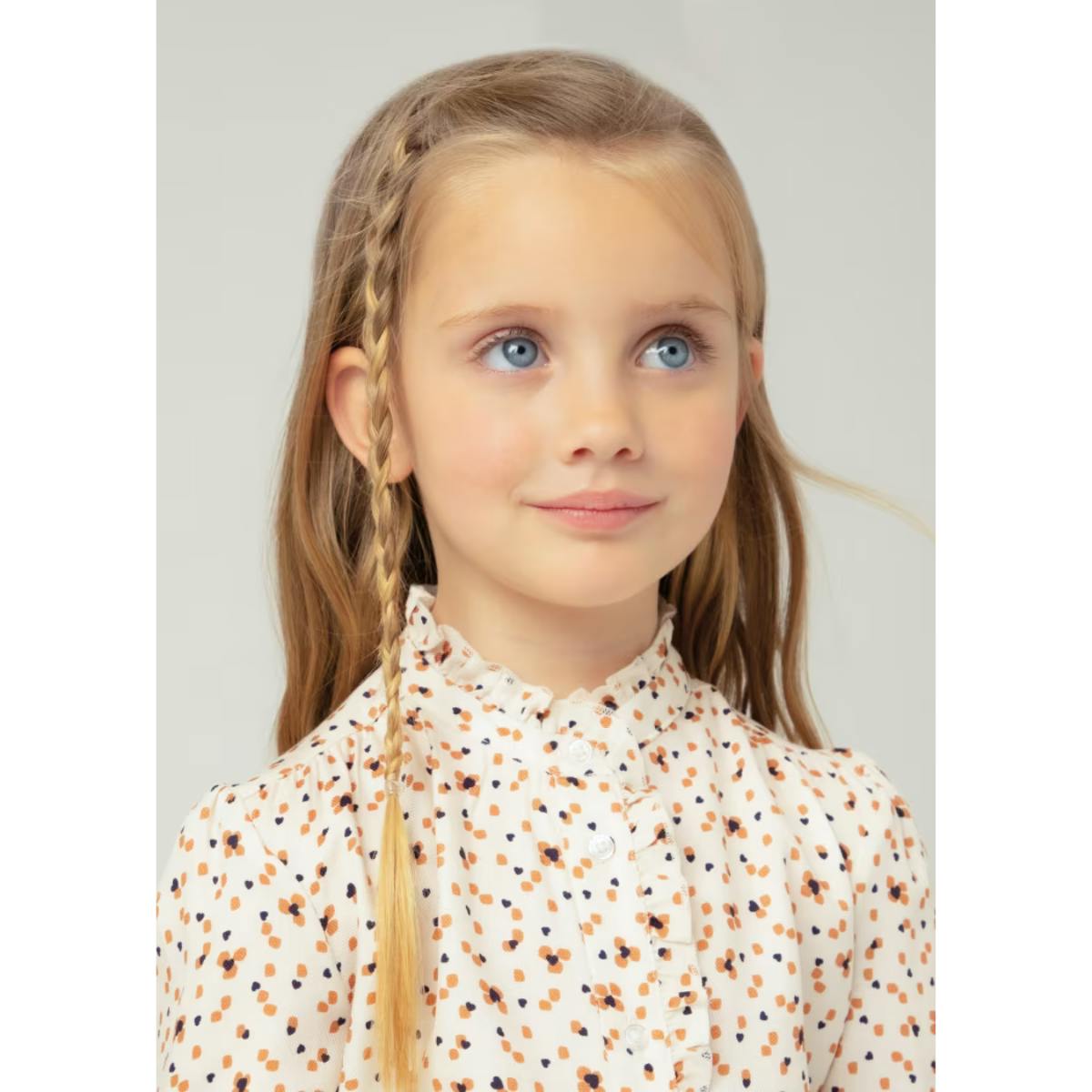 Girl Ruffle Print Blouse