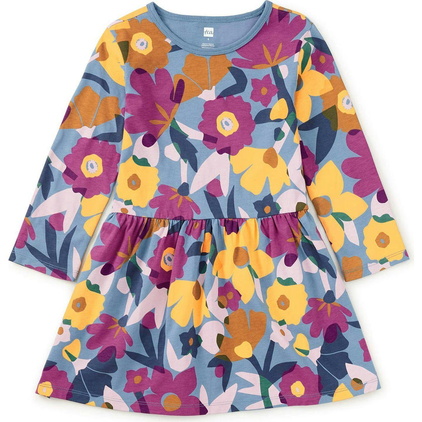 Long Sleeve Skirted Dress, Multi