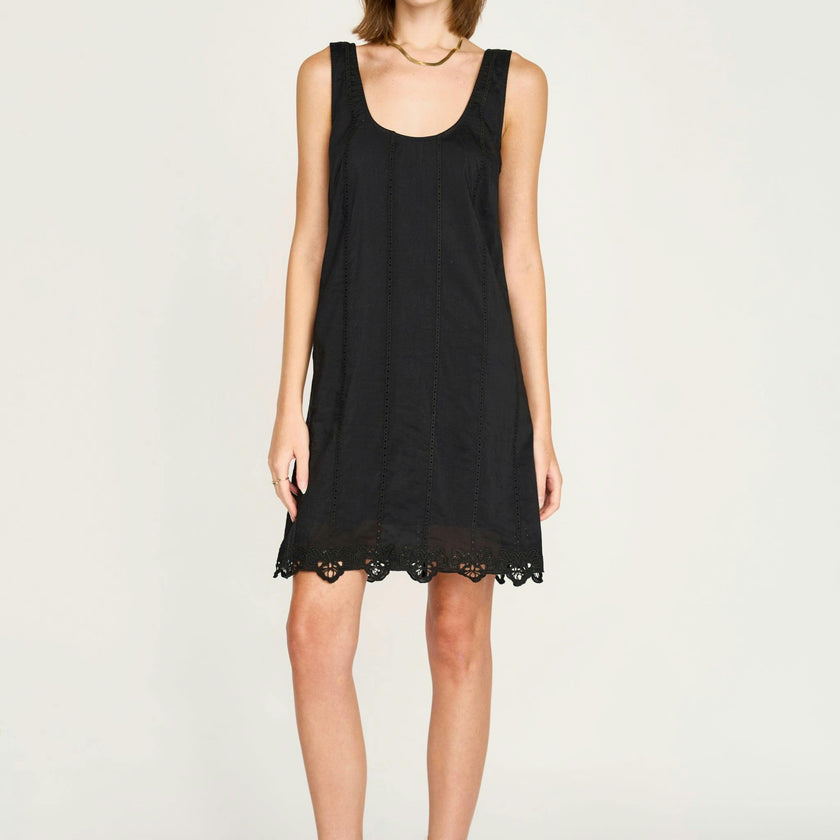 Nador Dress in Black Lotus Eyelet