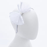 White Sheer Bow Headband