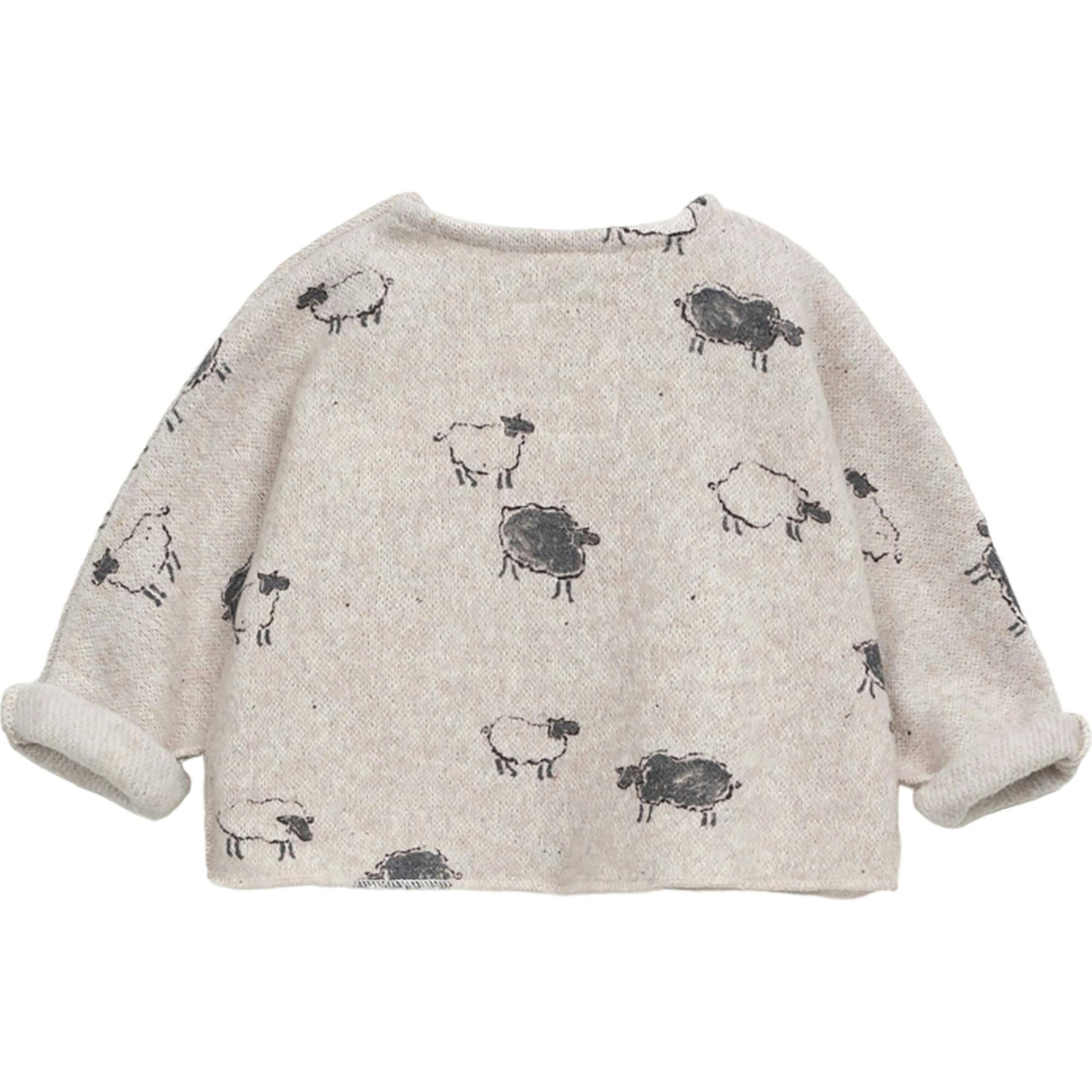 Graphic Print Crew Neck Long Sleeve 2-Button Shoulder Sweatshirt
