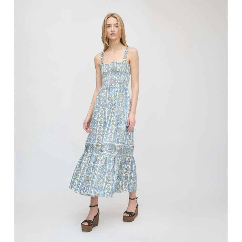 The Anjuli Nap Dress - Blue Corsica Paisley