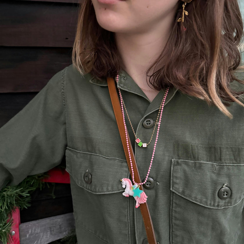 RAINBOW UNICORN CHARM NECKLACE