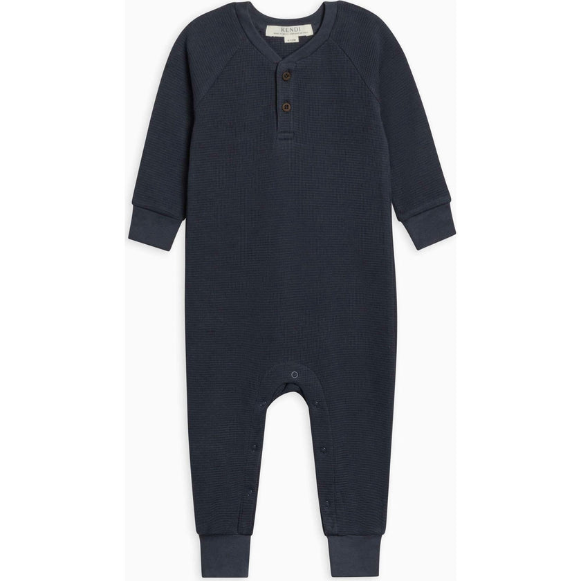 Crosby Waffle Knit Henley Romper