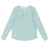 unisex tamarin stripe linen henley