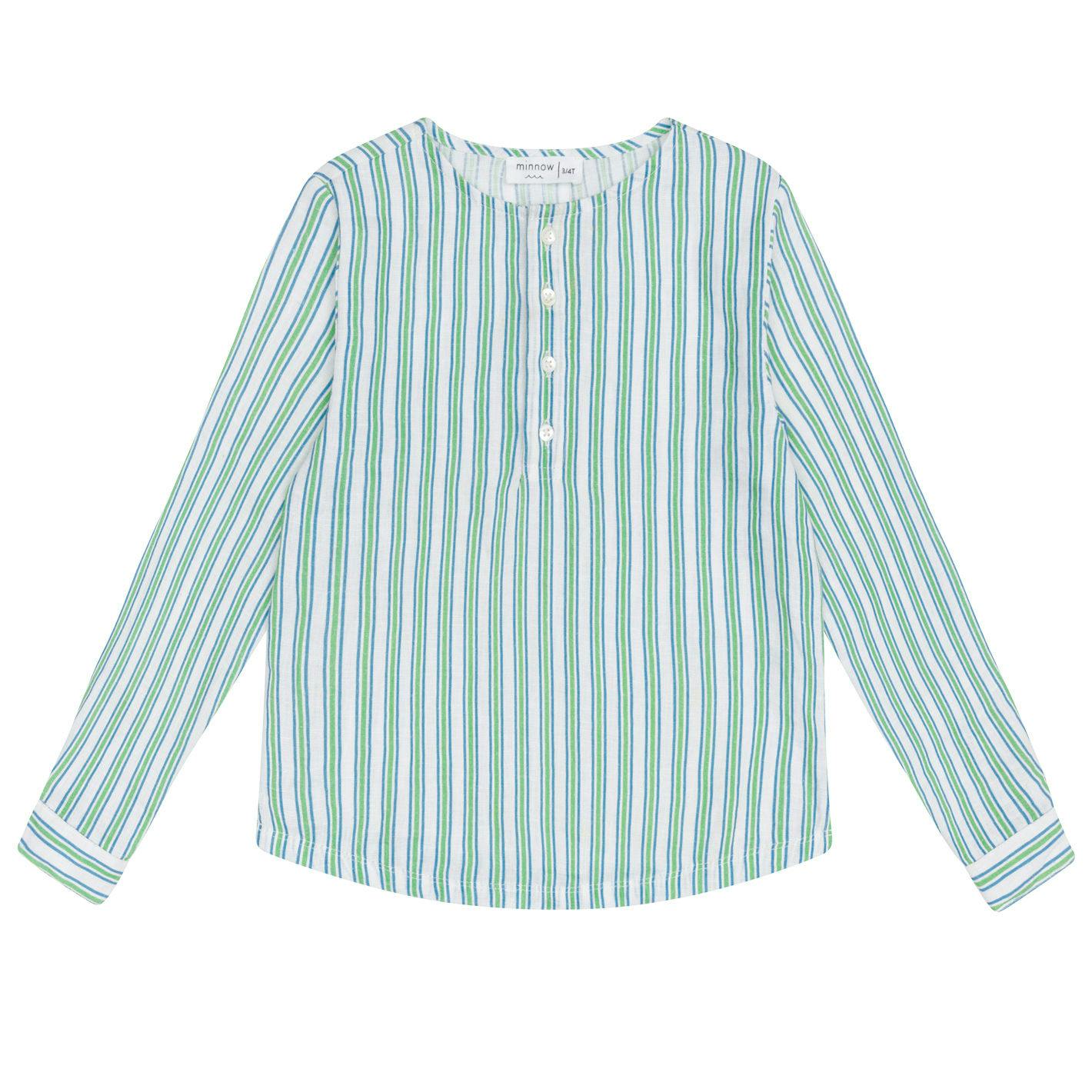 unisex tamarin stripe linen henley