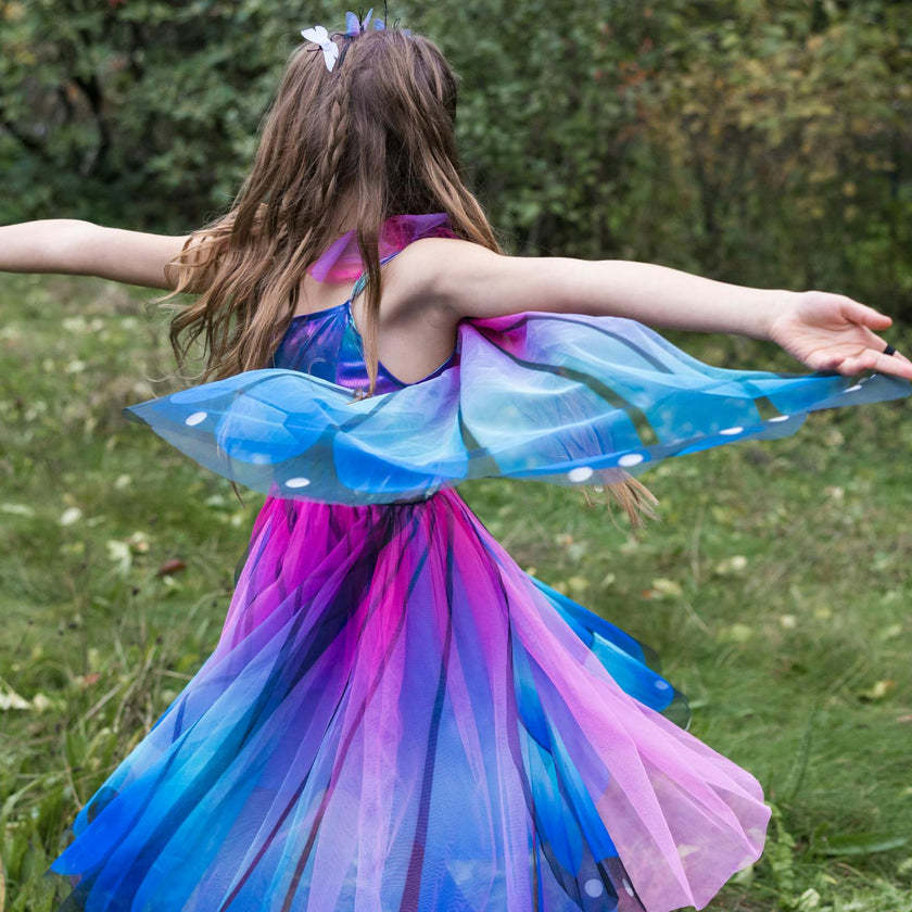 Butterfly Twirl Dress with Wings & Headband