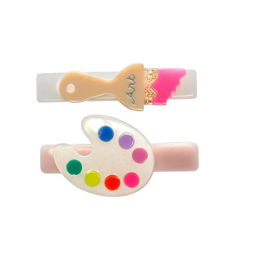 Paintbrush Neon Colors Hair Clips -BTS