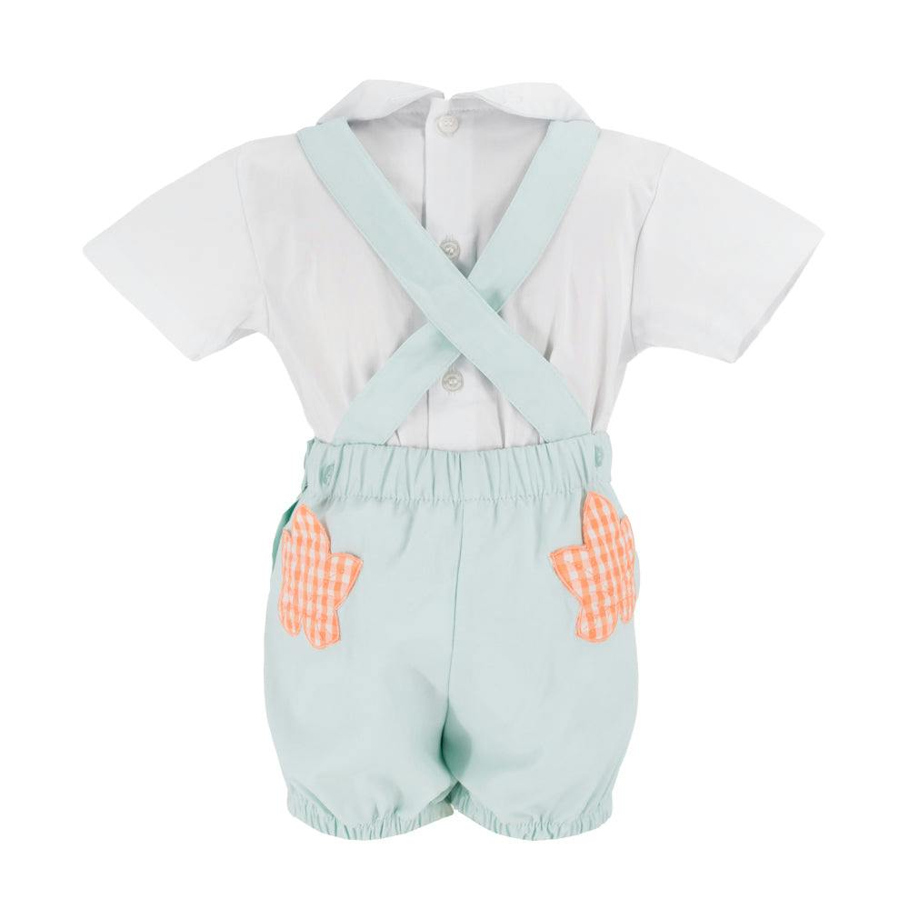 Edward Boy Overall Set - Fall Leaves