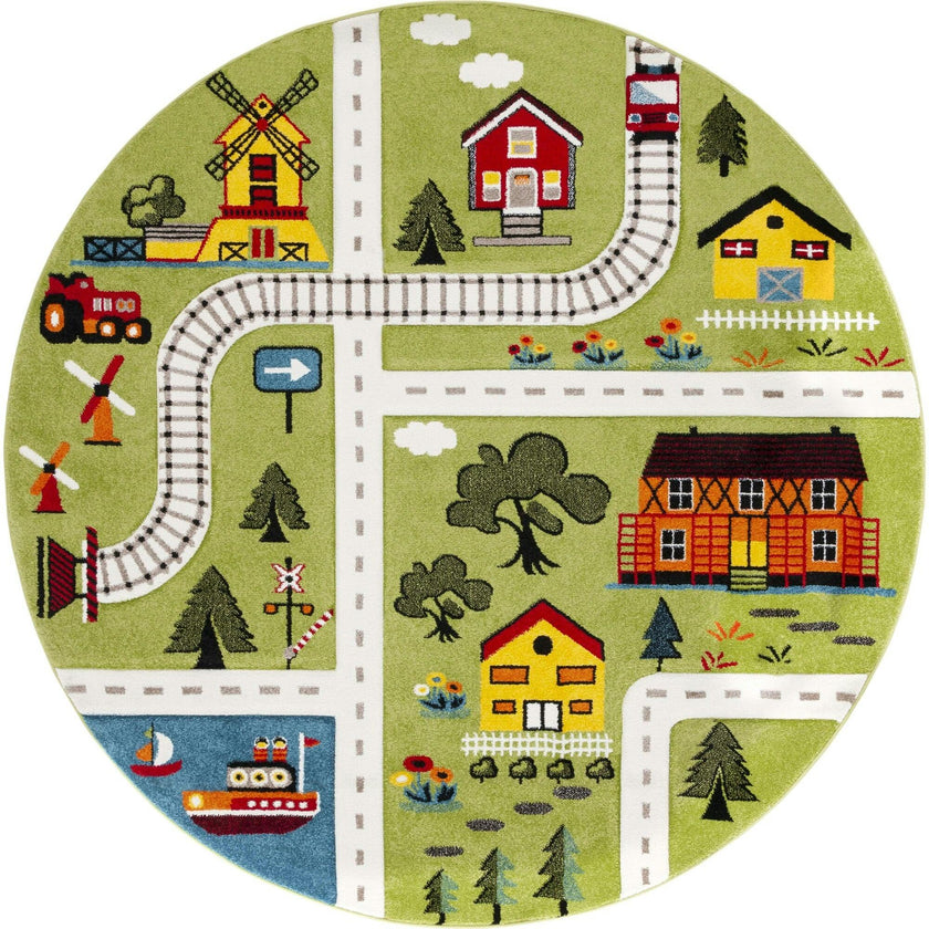Carousel Kids Easton Rug, Green