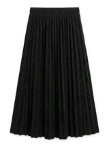 Midi Length Crinkle Pleating Skirt