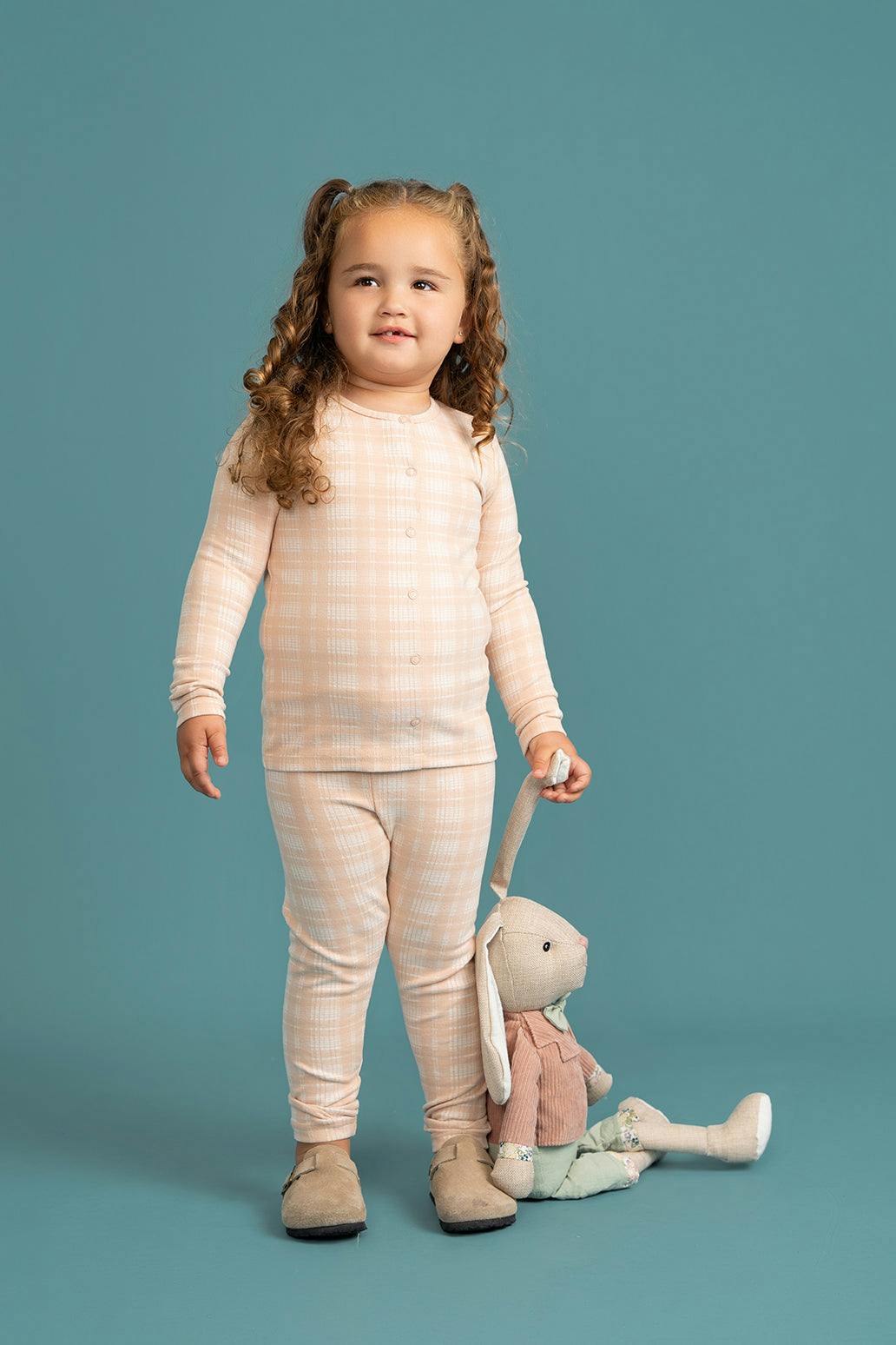 Brushed Rib Plaid 2Pc Set