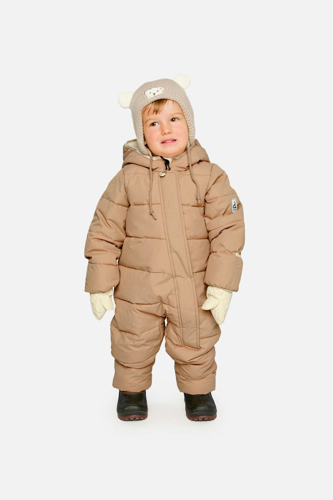 Baby Cloud One Piece Snowsuit Adapted For Car Seats Beige