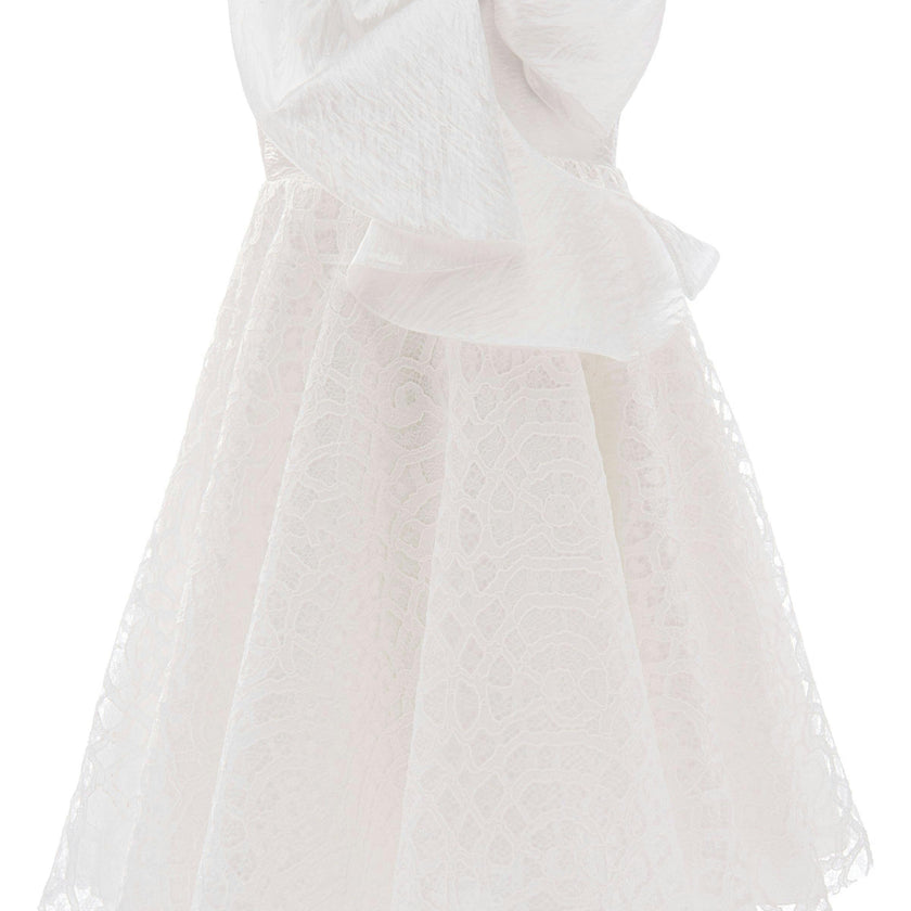 Cream Pamela Embroidered Dress