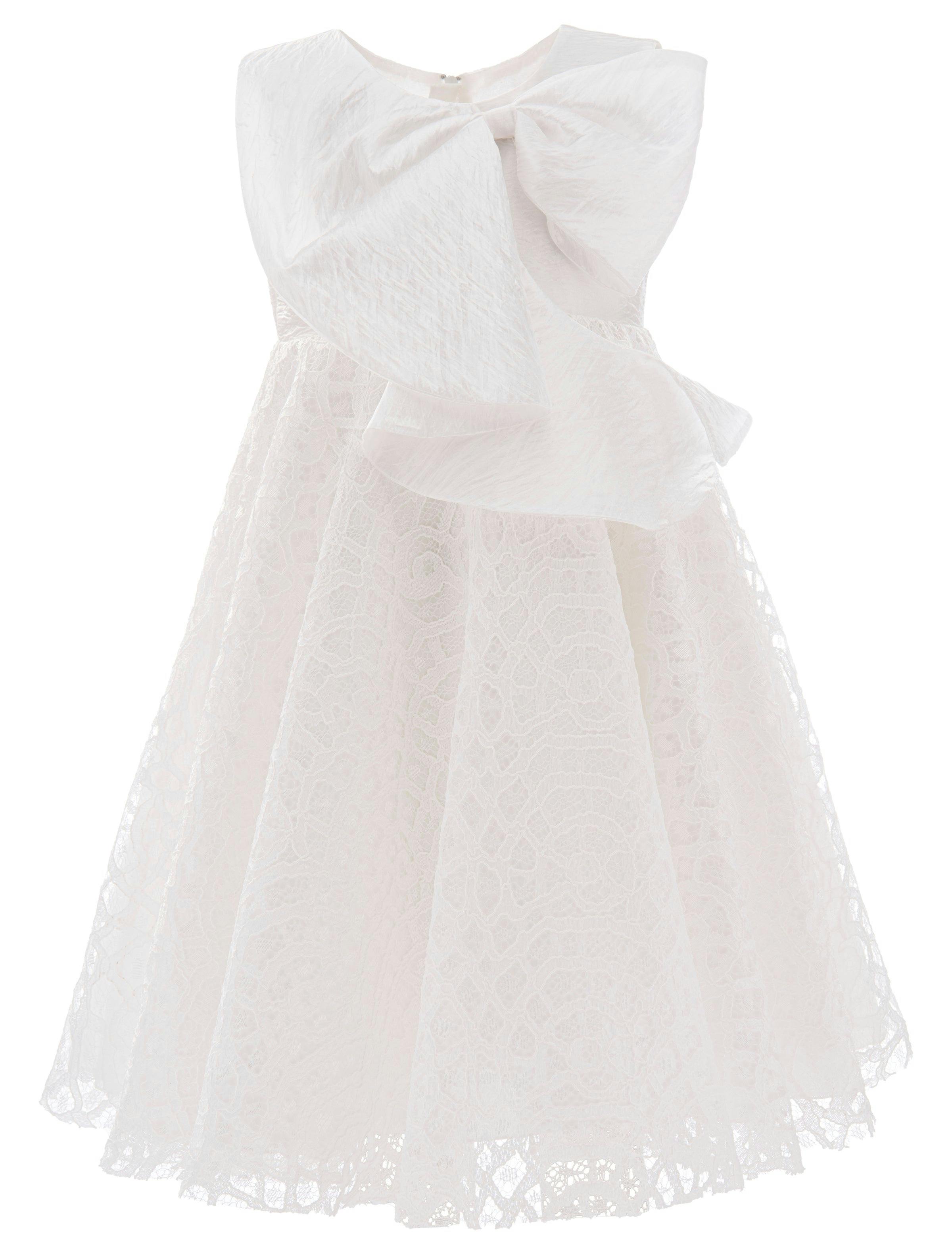 Cream Pamela Embroidered Dress