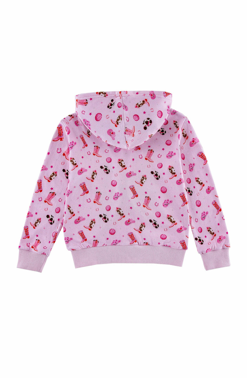 Soft Fleece Zip Up, Disco Cowgirl