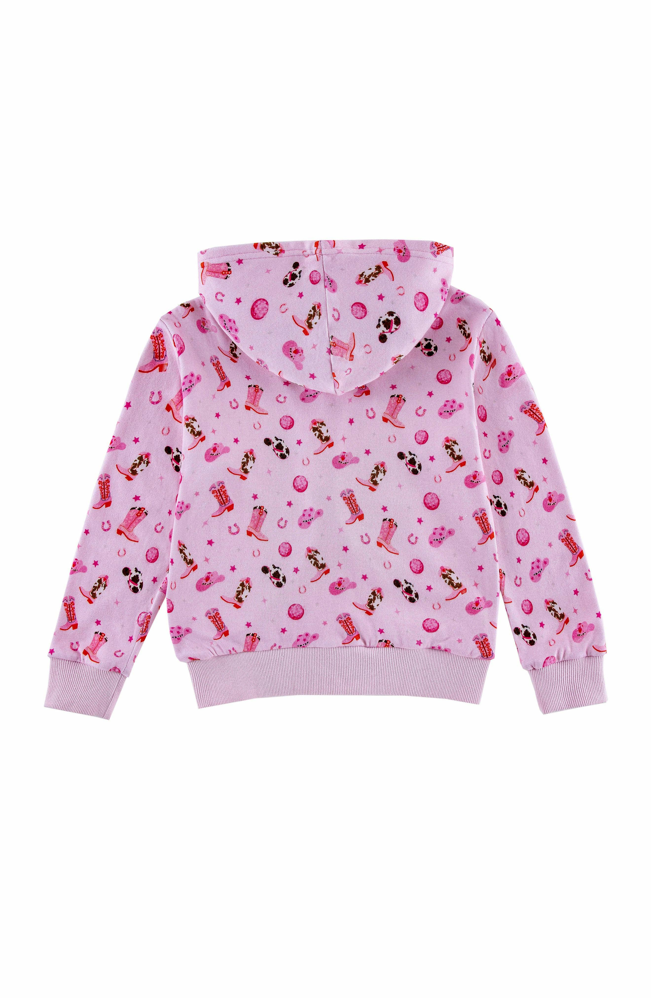 Soft Fleece Zip Up, Disco Cowgirl