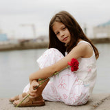 White Color jardin Top and Shorts Set