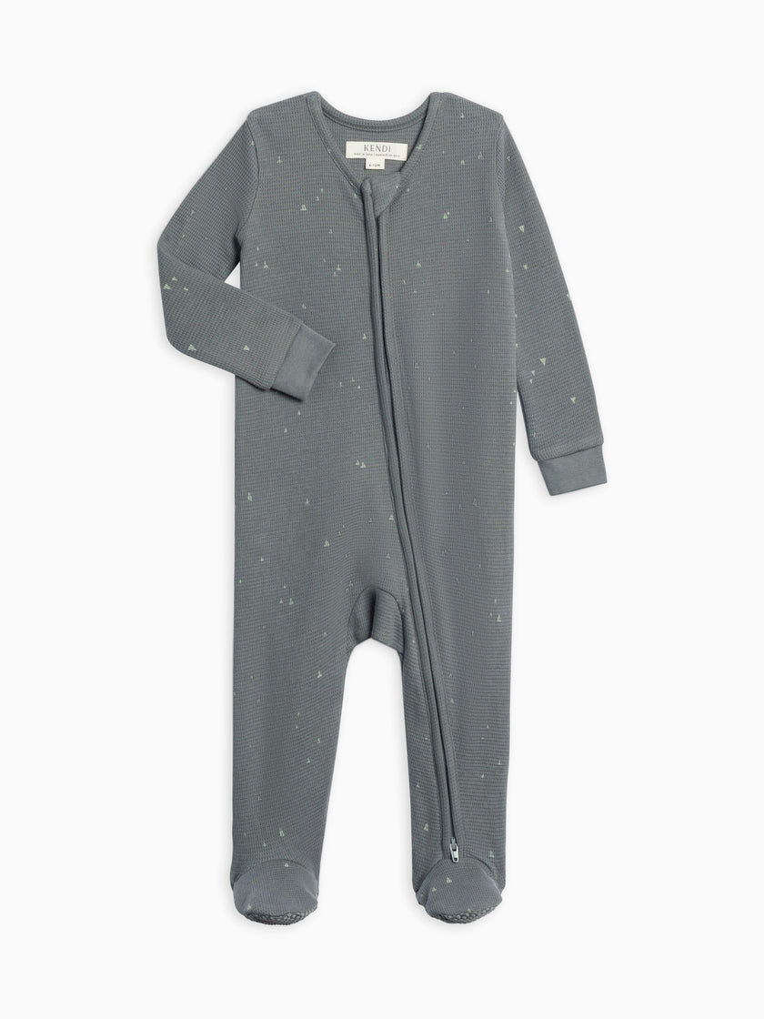 Lane Waffle Knit Zipper Sleeper
