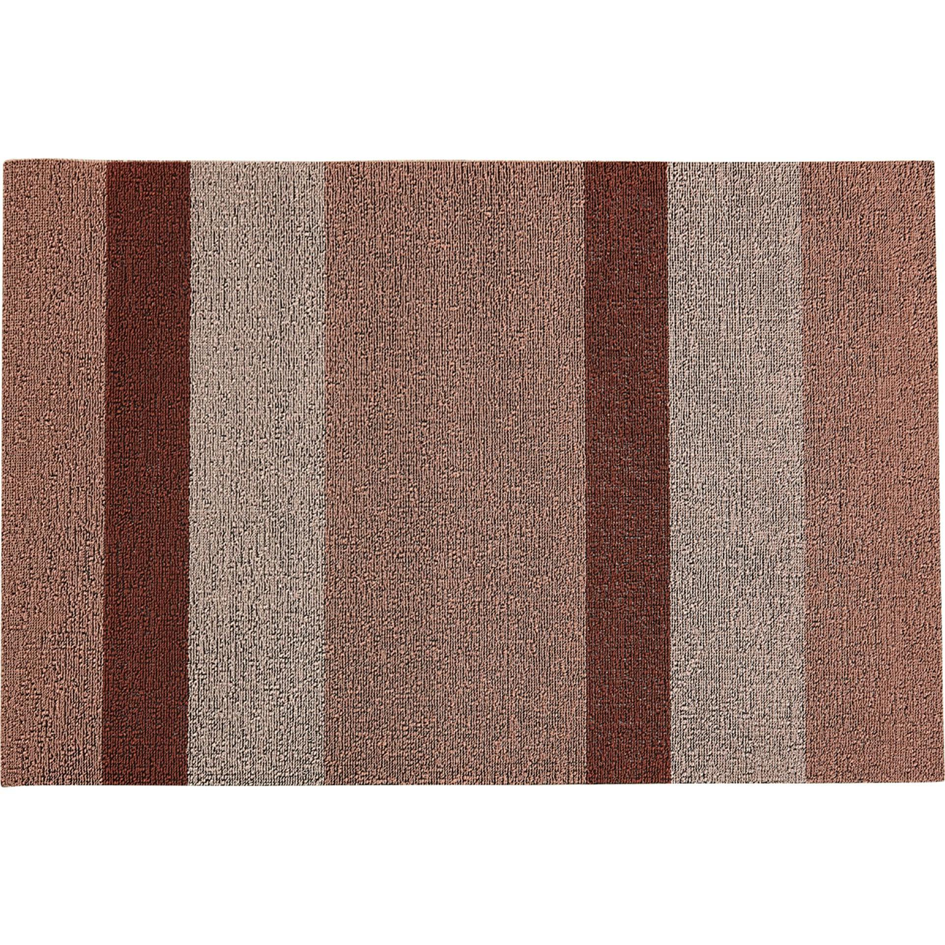Bold Stripe Shag Floor Mat, Pink