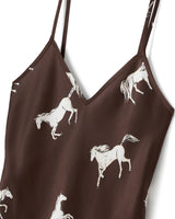 Women's Silk Cami Short Set in Highgrove Equestrian