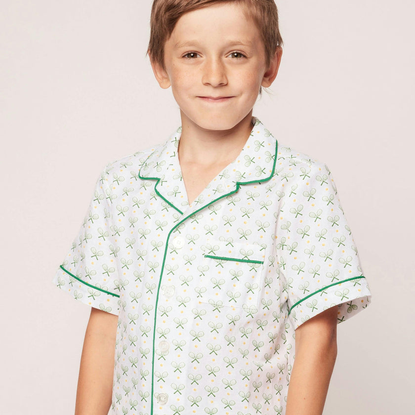 Kid's Twill Pajama Short Set in Match Point