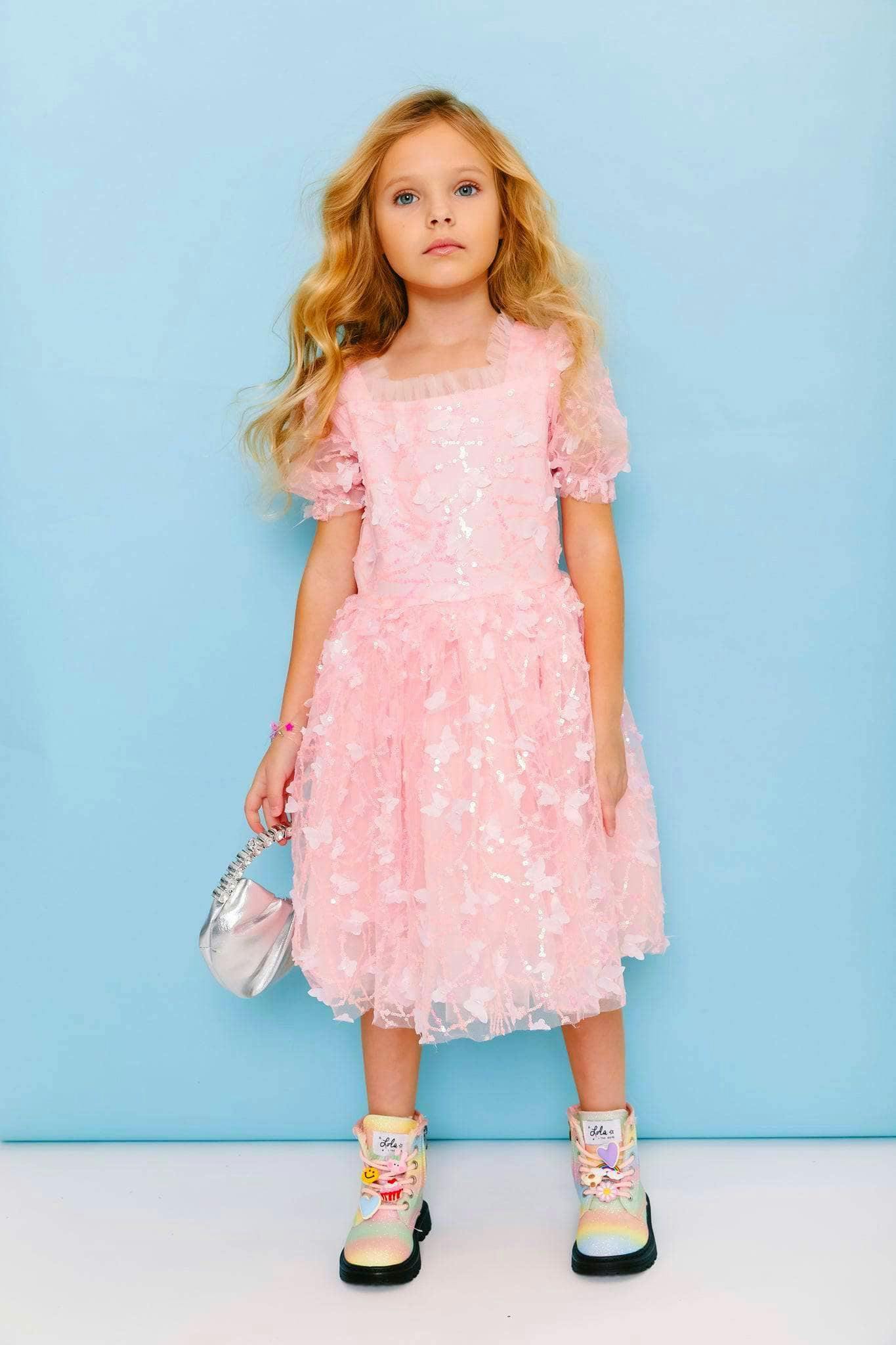 Love Tulle Sleeveless Dress, Pink