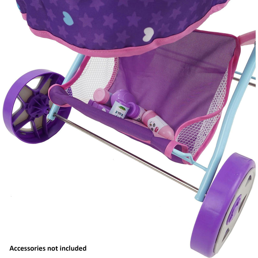 509 Mermaid Doll Pram - Purple & Teal