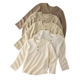 PAYTON 5-Pack Toddler Long Sleeve Thermal Henley Shirts