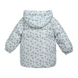 Lavender Floral Bow Hooded Coat