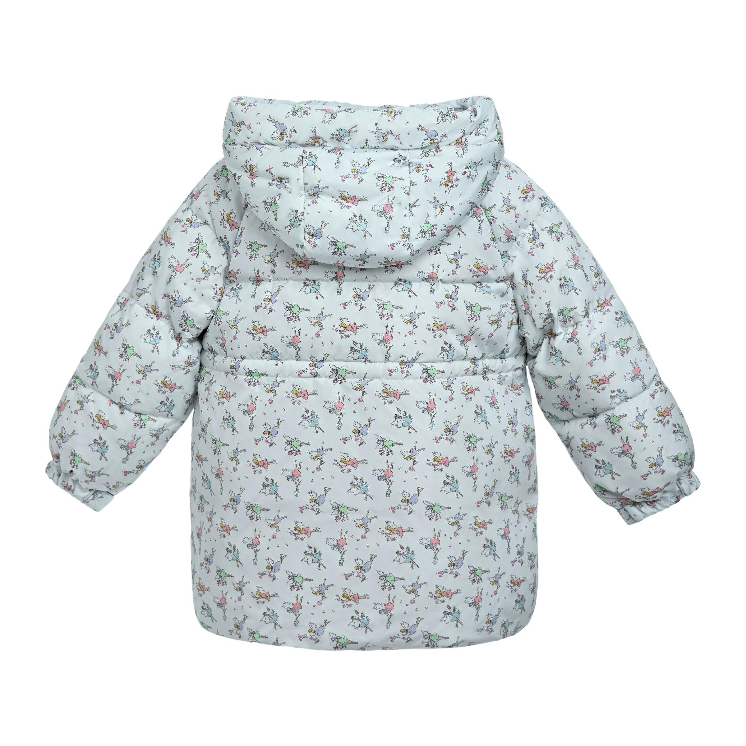 Lavender Floral Bow Hooded Coat
