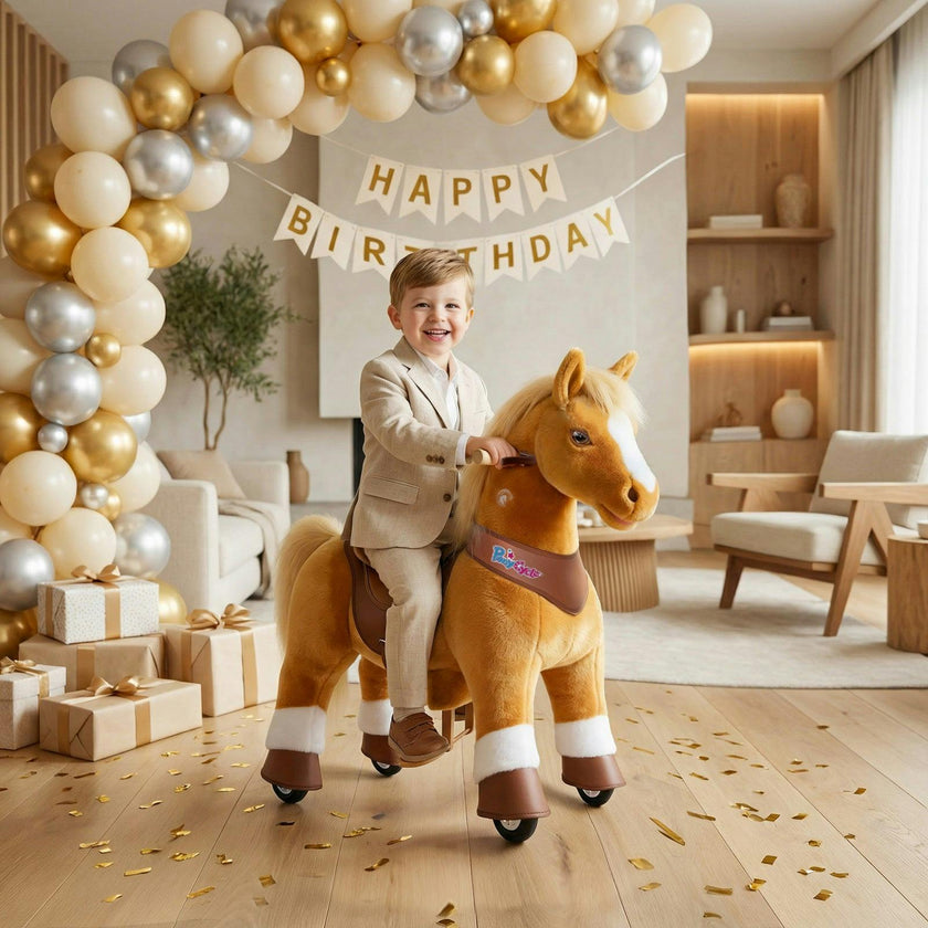 Model Y® Horse Ride-On Toy Age 3–4 – Light Brown