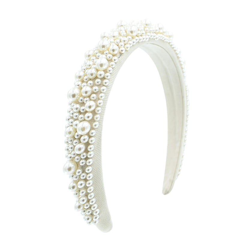 Multicolored Royal Pearl Tiara Headband