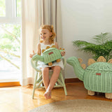 Dinosaur Handcrafted Rattan Storage Basket Mint Green - Small Wicker