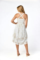 June Midi Dress White