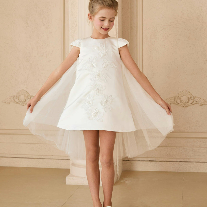 White Embroidered Briavelle Dress