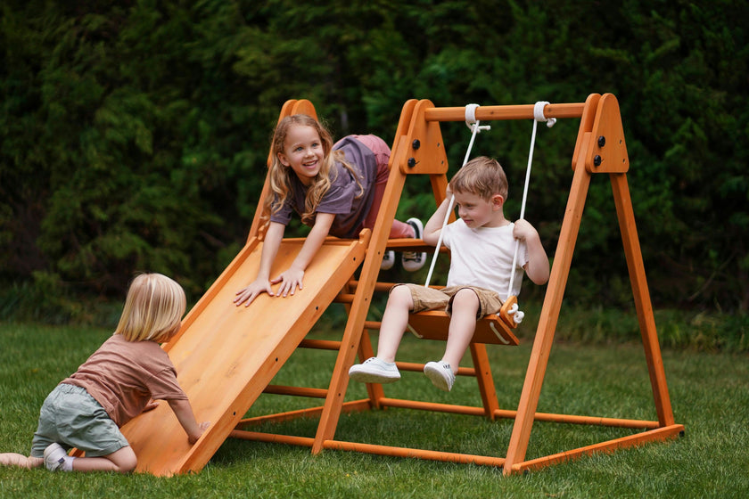 Juniper Folding Indoor & Outdoor Playset | Wooden Climber for Toddlers