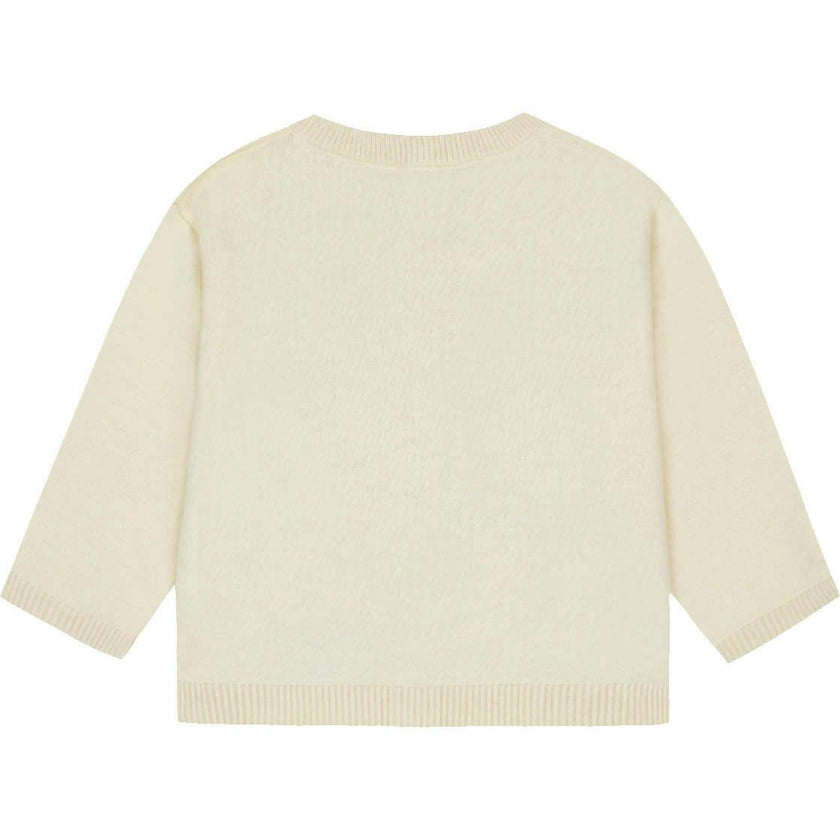 BONTON Nina Tulip Hearts Baby Cardigan - Ecru