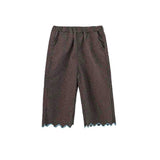Dark Brown Polka Dot Scallop Set