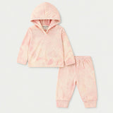 Stripe Marble Rib Hoodie + Legging Set