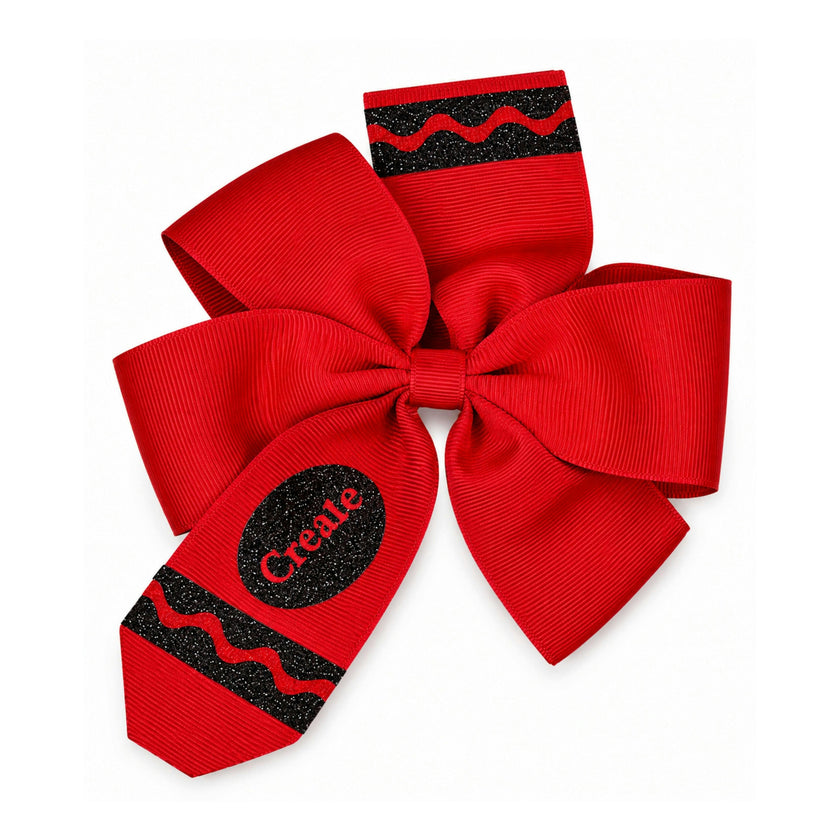 Crayon Back-to-School Hair Bow