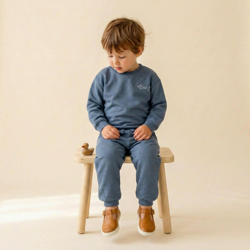 Organic Fleece Jogger Pants - Navy