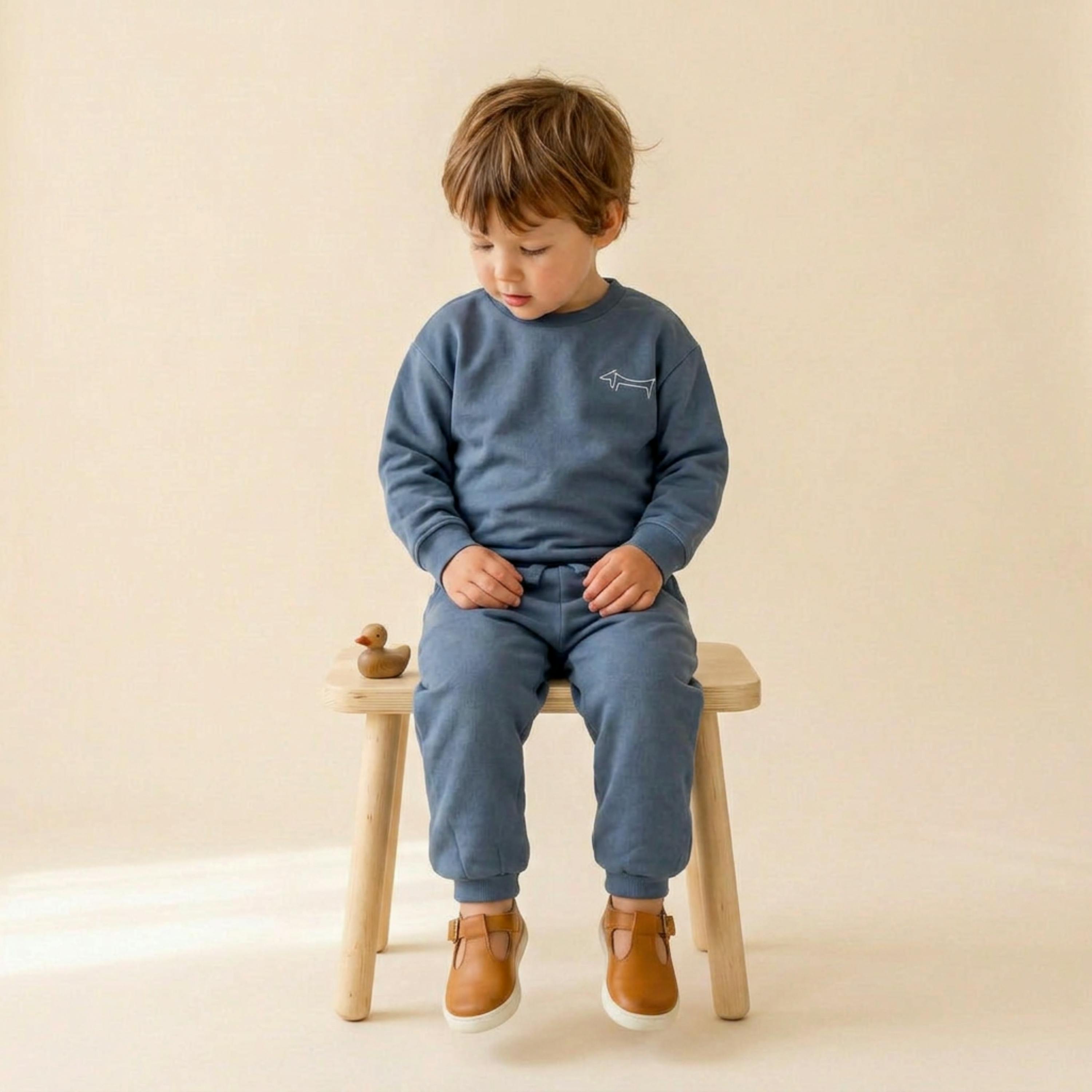 Organic Fleece Jogger Pants - Navy