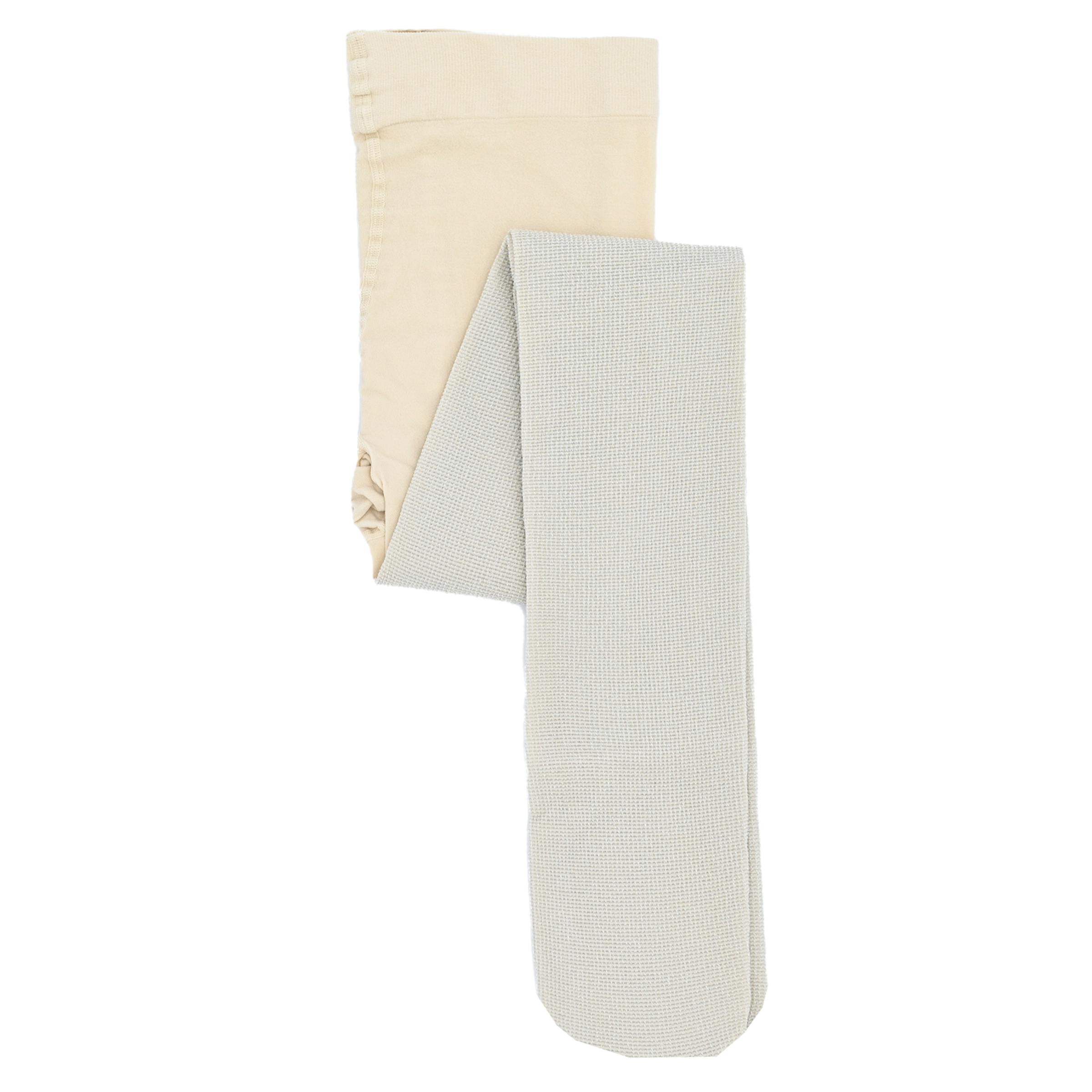 Beige Sparkled Cotton Tights